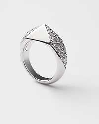 Eternal gold ring white with diamonds