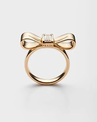 Eternal gold Bow ring - Yellow with laboratory-grown diamond