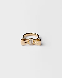 Eternal gold Bow ring - Yellow with laboratory-grown diamond