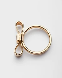 Eternal gold Bow ring - Yellow with laboratory-grown diamond