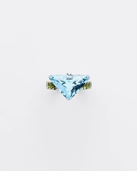 Couleur Vivante solitaire ring - white gold with aquamarine and peridot