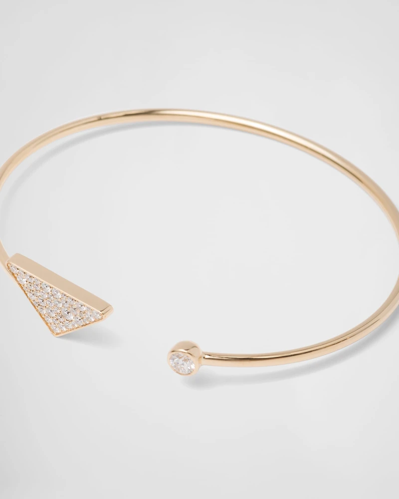 Eternal gold bangle bracelet yellow with diamonds