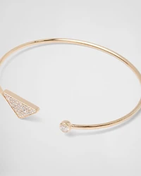 Eternal gold bangle bracelet yellow with diamonds