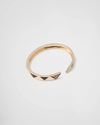 Eternal gold bangle bracelet yellow with ceramic elements