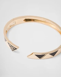 Eternal gold bangle bracelet yellow with ceramic elements