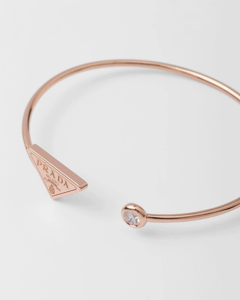 Eternal gold bangle bracelet rose with diamond