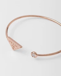 Eternal gold bangle bracelet rose with diamond