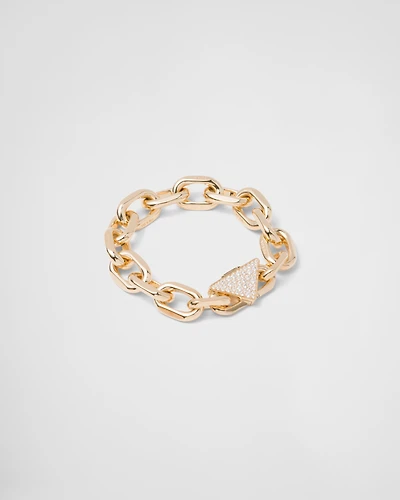 Eternal gold chain bracelet yellow with diamonds