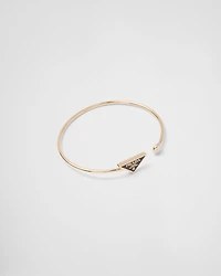 Eternal gold bangle bracelet yellow with diamond