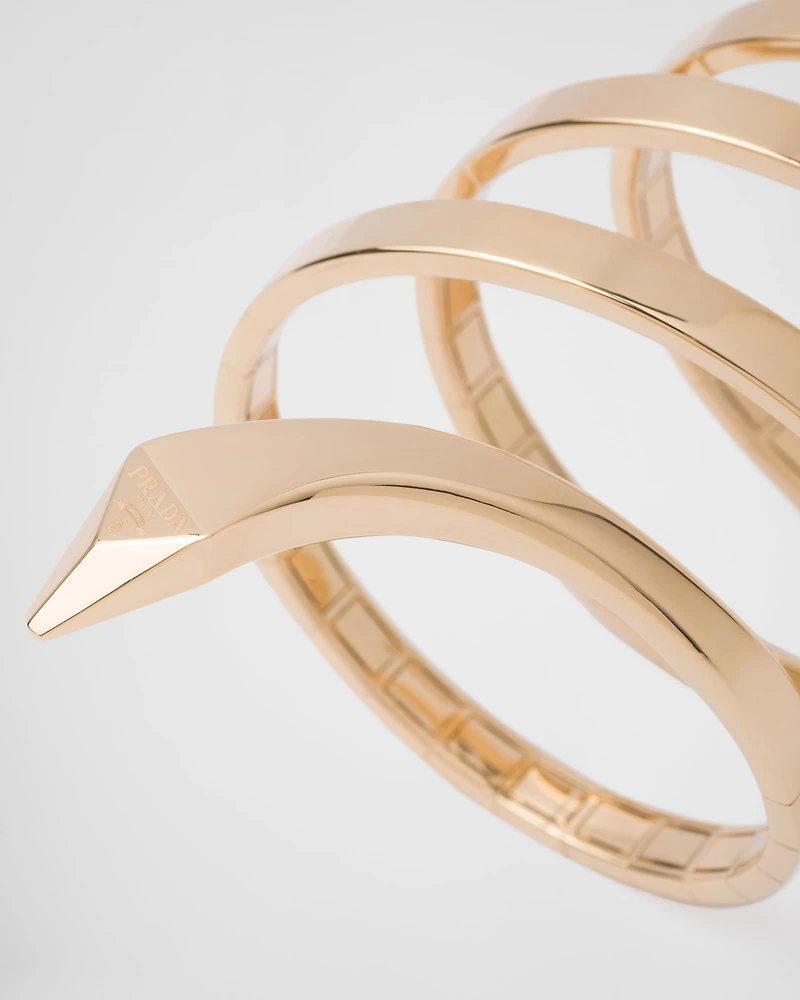 Eternal gold multi-coil snake bracelet yellow