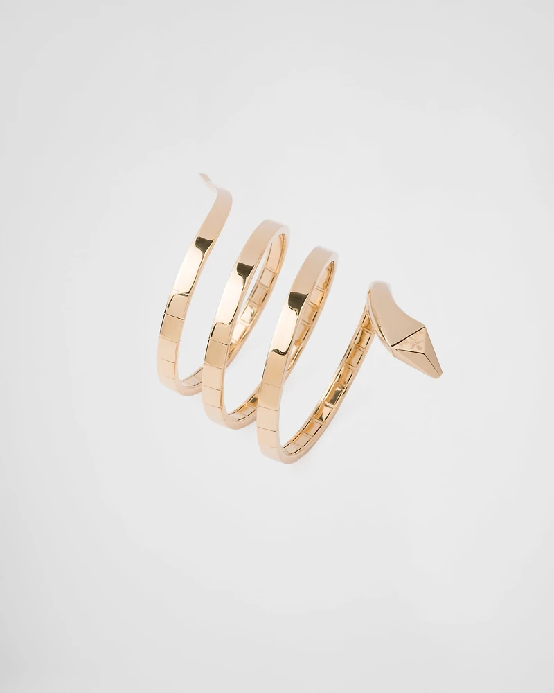 Eternal gold multi-coil snake bracelet yellow
