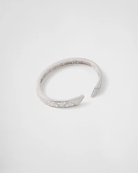 Eternal gold bangle bracelet white with pavé diamonds