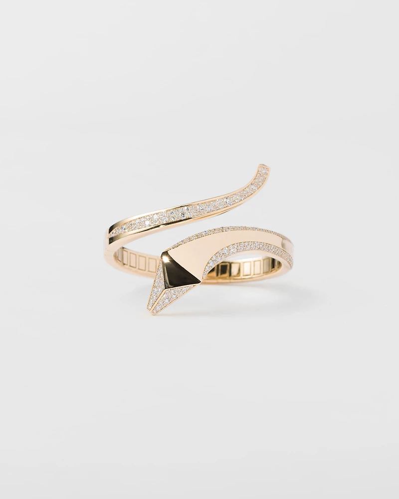 Eternal gold snake bracelet yellow and diamonds