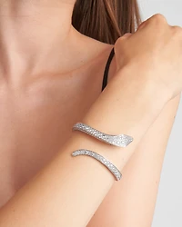 Eternal gold snake bracelet white and diamonds