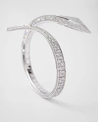 Eternal gold snake bracelet white and diamonds