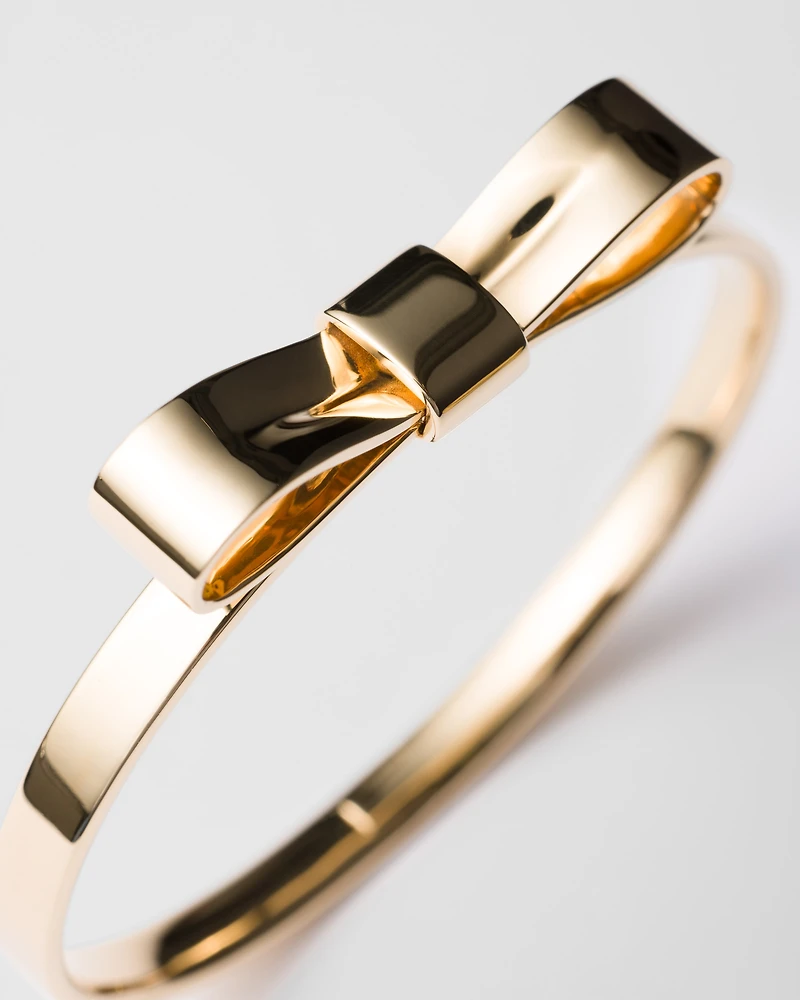 Eternal gold Bow bangle bracelet - yellow