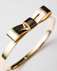 Eternal gold Bow bangle bracelet - yellow