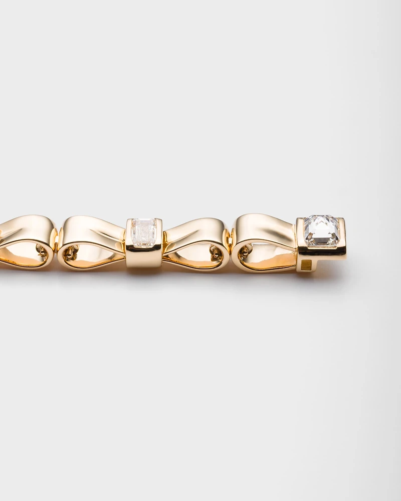 Eternal gold Bow bracelet yellow and laboratory-grown diamonds
