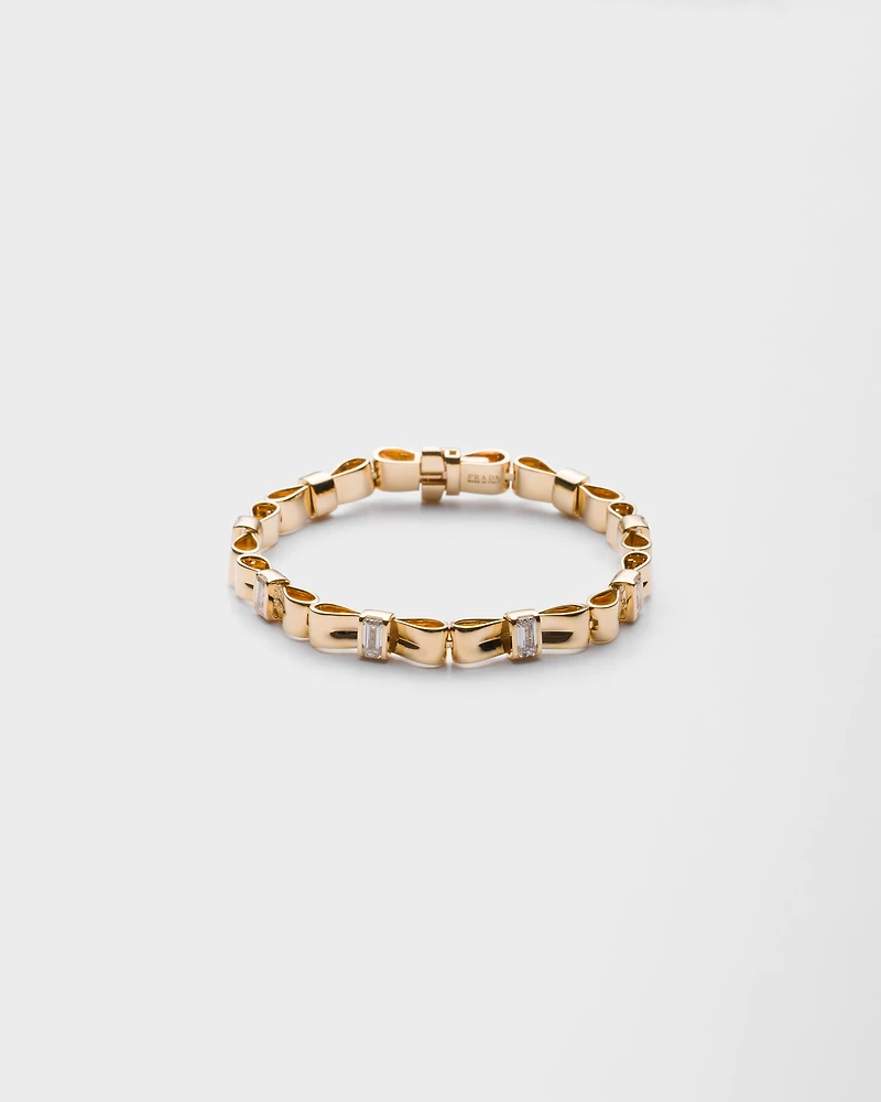 Eternal gold Bow bracelet yellow and laboratory-grown diamonds