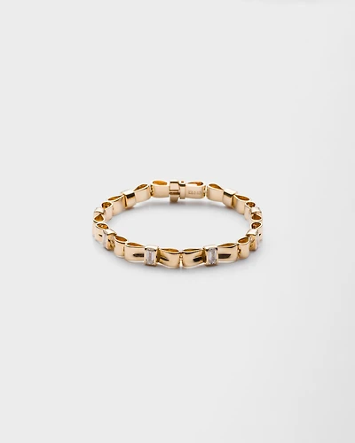Eternal gold Bow bracelet yellow and laboratory-grown diamonds