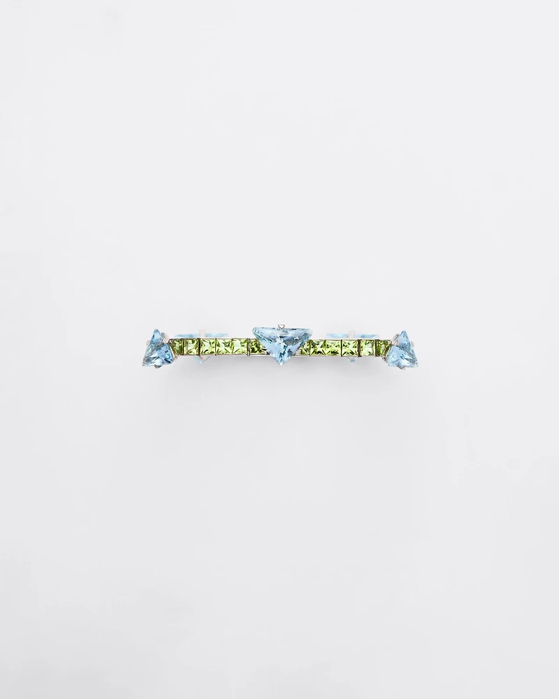 Couleur Vivante bracelet - white gold with aquamarine and peridot