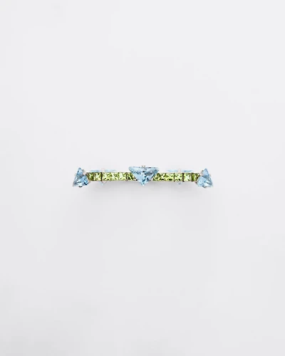 Couleur Vivante bracelet - white gold with aquamarine and peridot