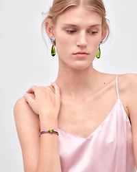 Couleur Vivante bracelet - white gold with peridot and amethyst