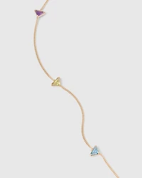 Eternal Gold necklace in yellow gold with semi-precious stones
