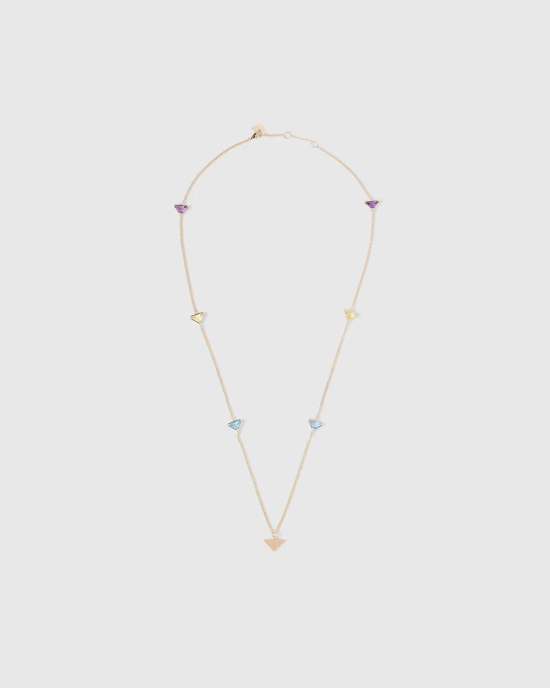 Eternal Gold necklace in yellow gold with semi-precious stones