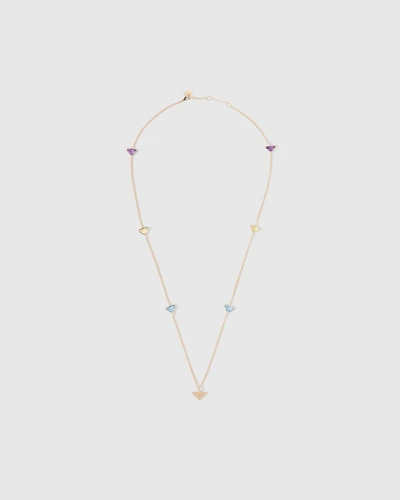 Eternal Gold necklace in yellow gold with semi-precious stones