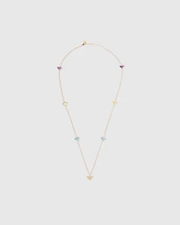 Eternal Gold necklace in yellow gold with semi-precious stones