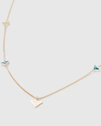 Eternal Gold necklace in yellow gold with semi-precious stones