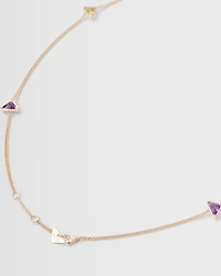 Eternal Gold necklace in yellow gold with semi-precious stones