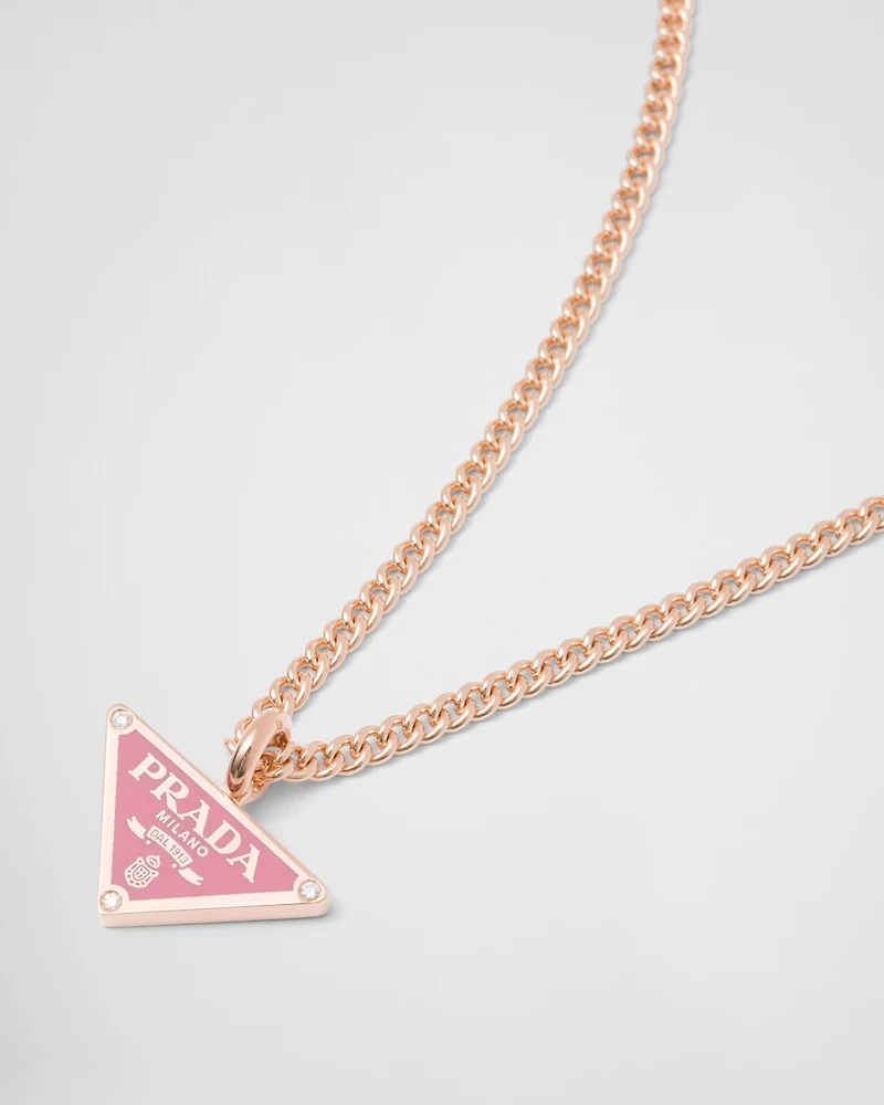 Eternal Gold pendant necklace in rose gold with diamonds
