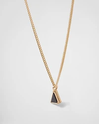 Eternal Gold pendant necklace in yellow gold with diamonds and onyx