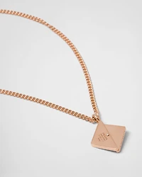 Eternal Gold pendant necklace in rose gold with diamonds and mother-of-pearl