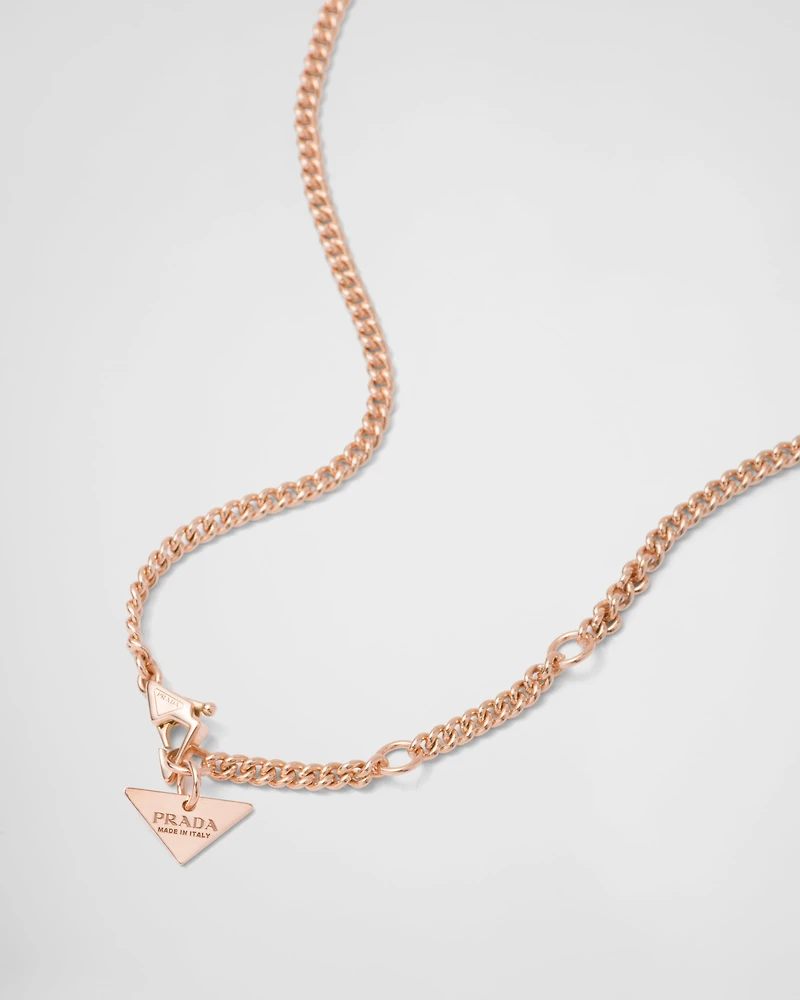 Eternal Gold pendant necklace in rose gold with diamonds and mother-of-pearl