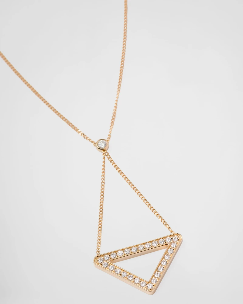 Eternal Gold cut-out pendant necklace in yellow gold with diamonds