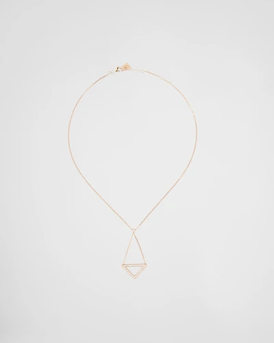 Eternal Gold cut-out pendant necklace in yellow gold with diamonds