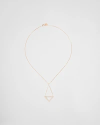Eternal Gold cut-out pendant necklace in yellow gold with diamonds