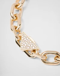 Eternal gold chain necklace yellow with diamonds