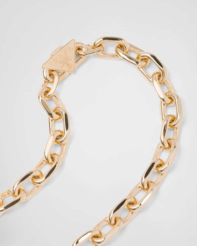 Eternal gold chain necklace yellow with diamonds
