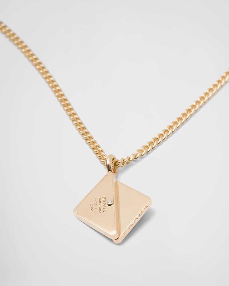 Eternal gold pendant necklace yellow with diamonds and onyx