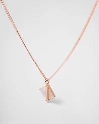 Eternal gold pendant necklace rose with diamonds and mother-of-pearl