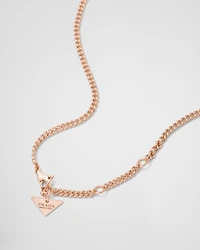 Eternal gold pendant necklace rose with diamonds and mother-of-pearl