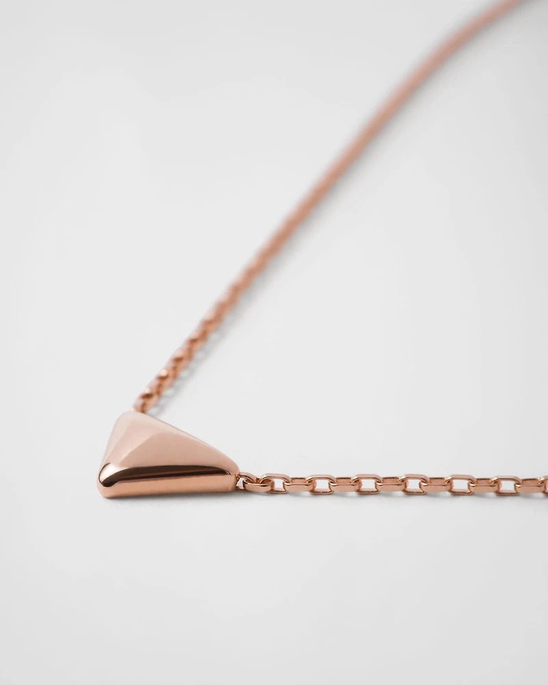 Eternal Gold necklace in rose gold with nano triangle pendant