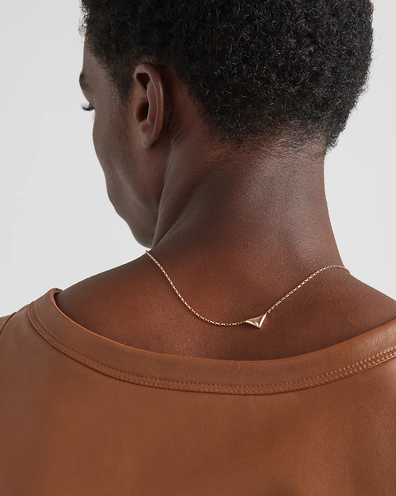 Eternal Gold necklace in rose gold with nano triangle pendant