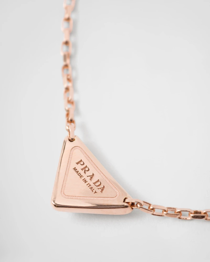 Eternal Gold necklace in rose gold with nano triangle pendant