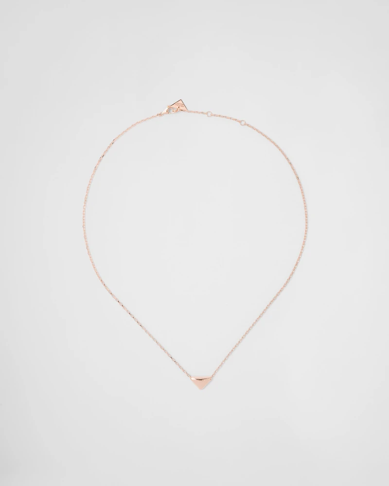 Eternal Gold necklace in rose gold with nano triangle pendant