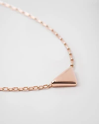 Eternal Gold necklace in rose gold with mini triangle pendant